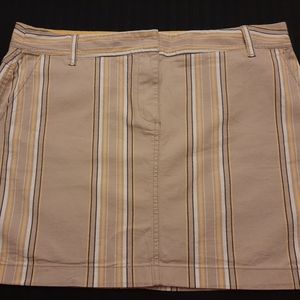 LOFT Tan Striped Skirt
